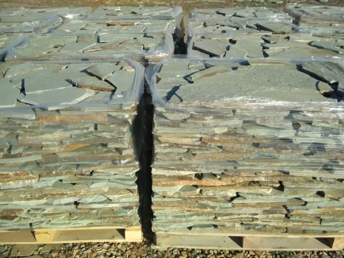 Плитняк златолит зелёный для цоколя, отмостки купить в Орехово-Зуевом