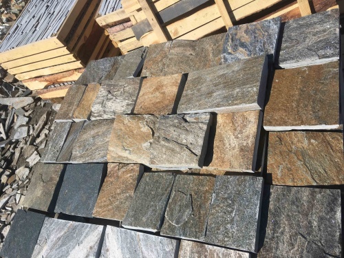 Плитка пилёная златолит Уральский для цоколя, отмостки купить в Орехово-Зуевом