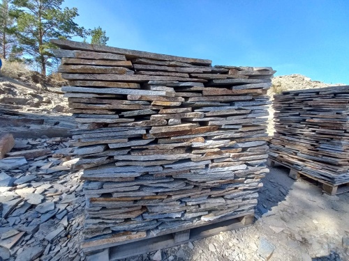 Плитняк златолит серебристый для фасада купить в Орехово-Зуевом