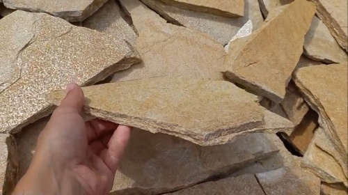 Плитняк златолит жёлтый для цоколя купить в Орехово-Зуевом