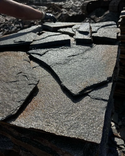 Плитняк златолит серебристый для фасада купить в Орехово-Зуевом