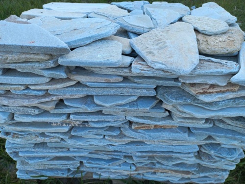 Плитняк златолит зелёный галтованный для цоколя купить в Орехово-Зуевом